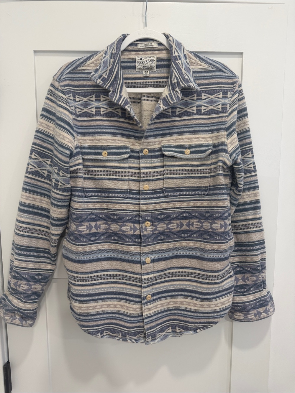 Lucky Brand Vintage Southwestern Aztec Heavyweight Cotton Shacket M
